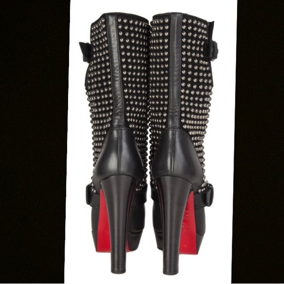 Christian Louboutin MARISA Black Leather Boots - Picture 3 of 13